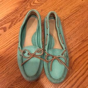 Frye loafers light green size 7M